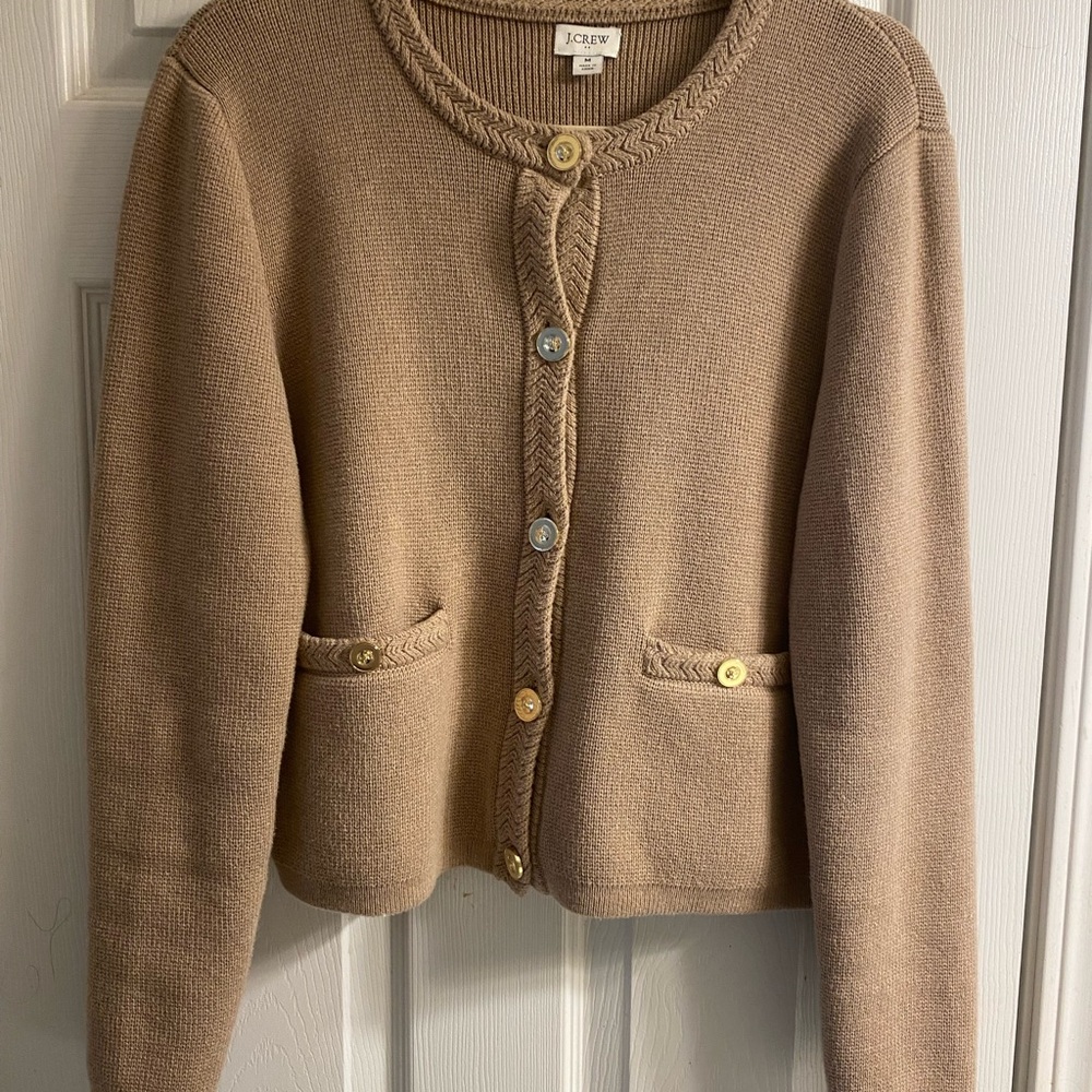 J. Crew Tan Cardigan Sweater